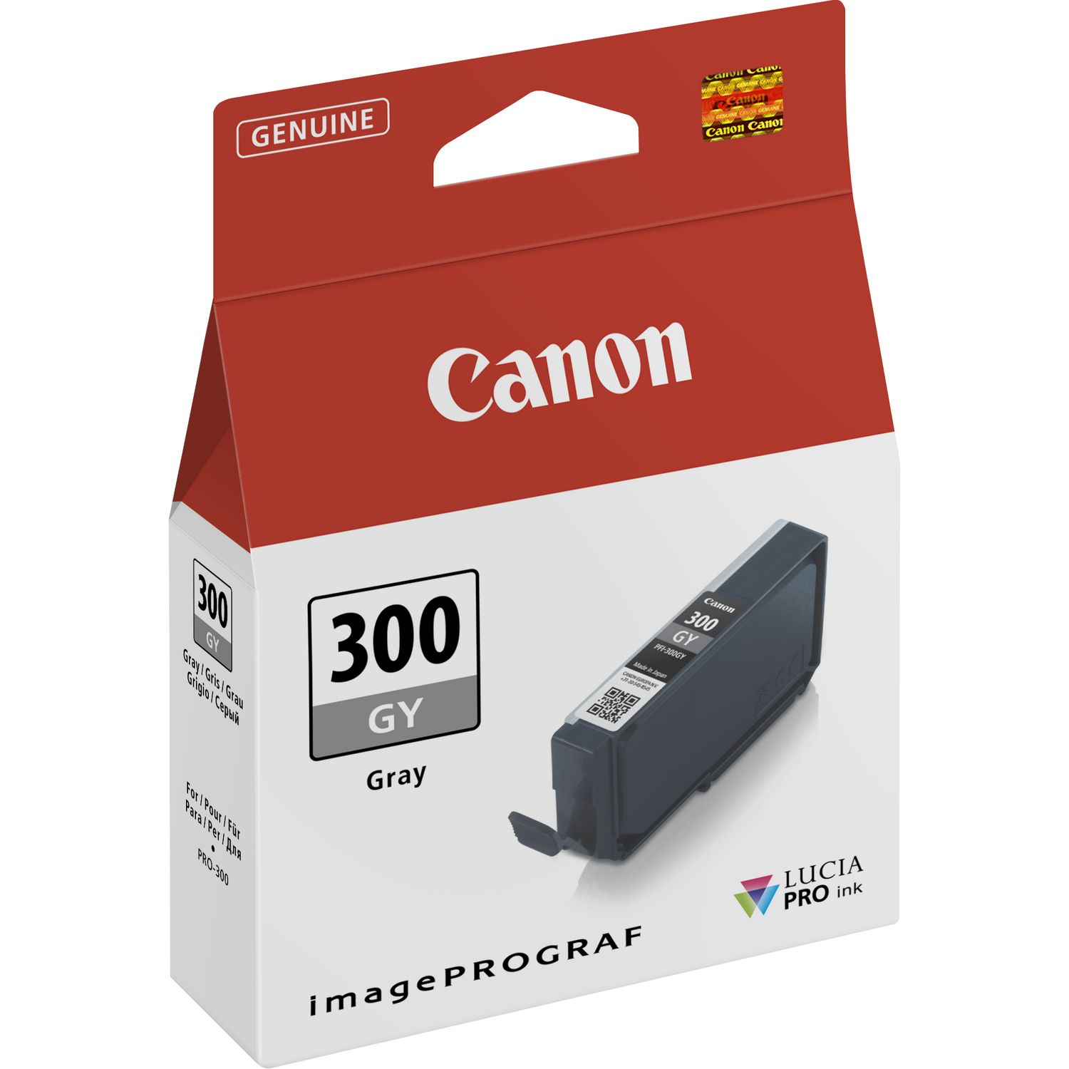 

Картридж струйный Canon PFI-300GY EUR/OCN (4200C001), серый, оригинальный, объем 14 мл для IMAGEPROGRAF PRO-300, PFI-300GY EUR/OCN