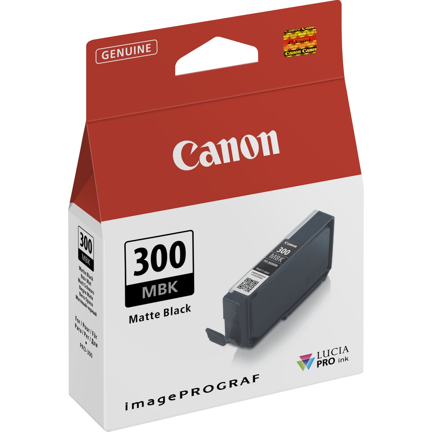 

Картридж струйный Canon PFI-300MBK EUR/OCN (4192C001), черный матовый, оригинальный, объем 14 мл для IMAGEPROGRAF PRO-300, PFI-300MBK EUR/OCN