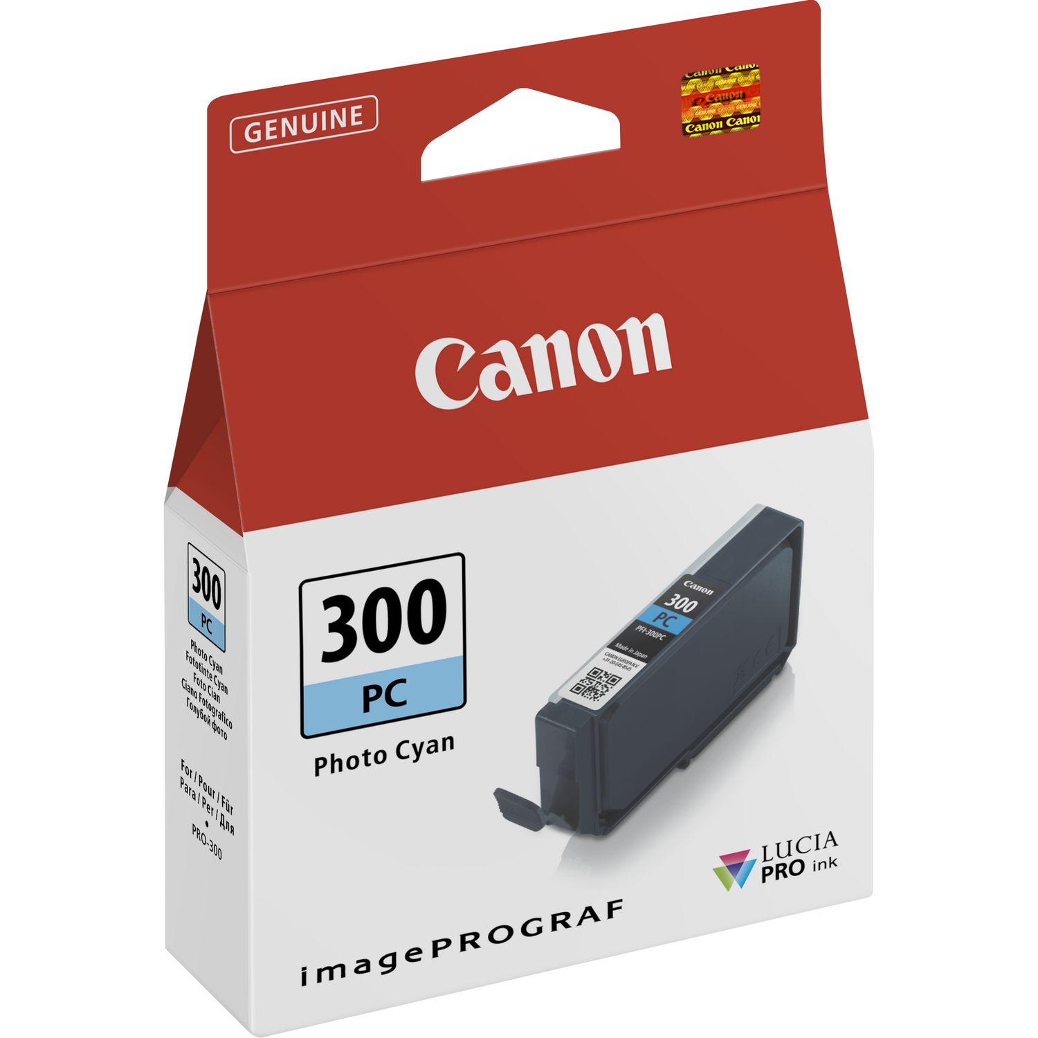 

Картридж струйный Canon PFI-300PC EUR/OCN (4197C001), фото голубой, оригинальный, объем 14 мл для IMAGEPROGRAF PRO-300, PFI-300PC EUR/OCN