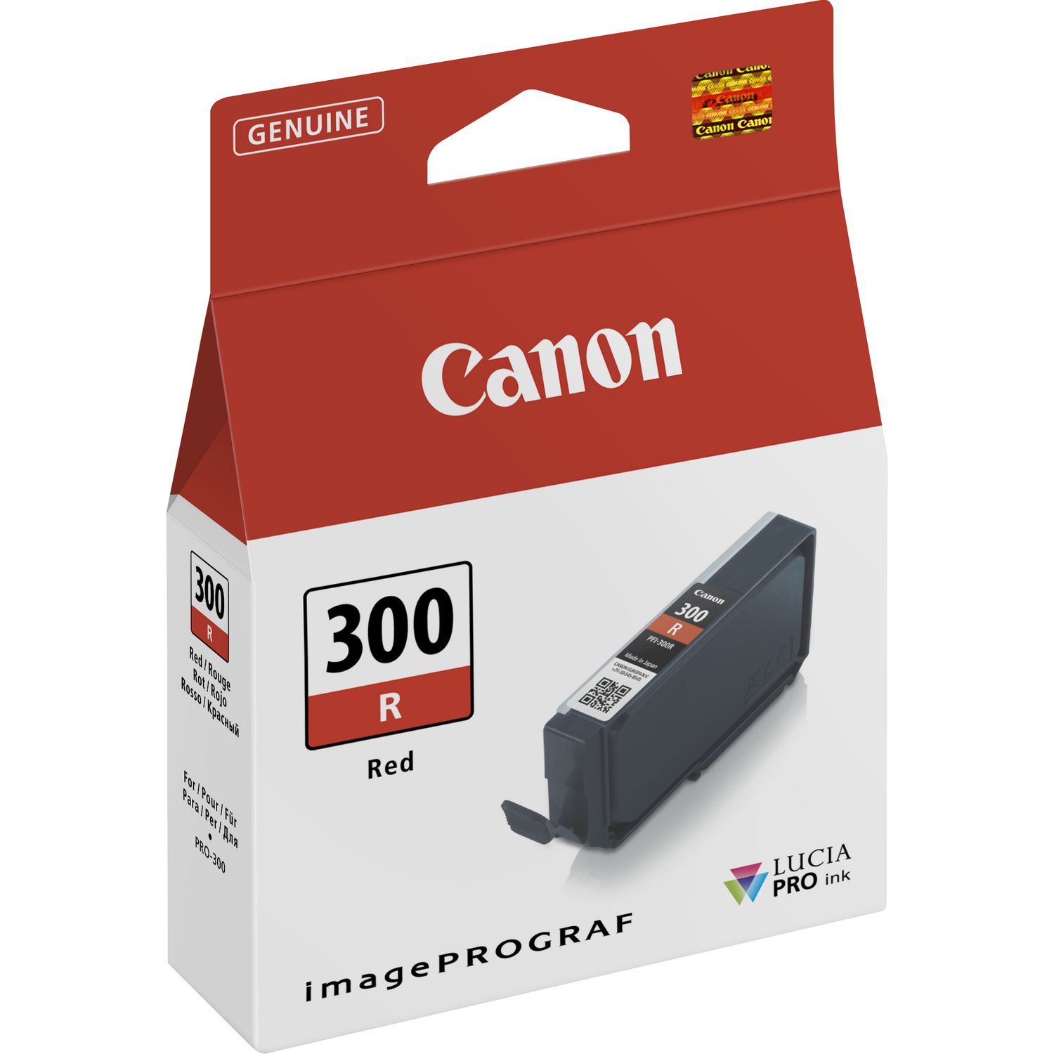 

Картридж струйный Canon PFI-300R EUR/OCN (4199C001), красный, оригинальный, объем 14 мл для Canon IMAGEPROGRAF PRO-300, PFI-300R EUR/OCN