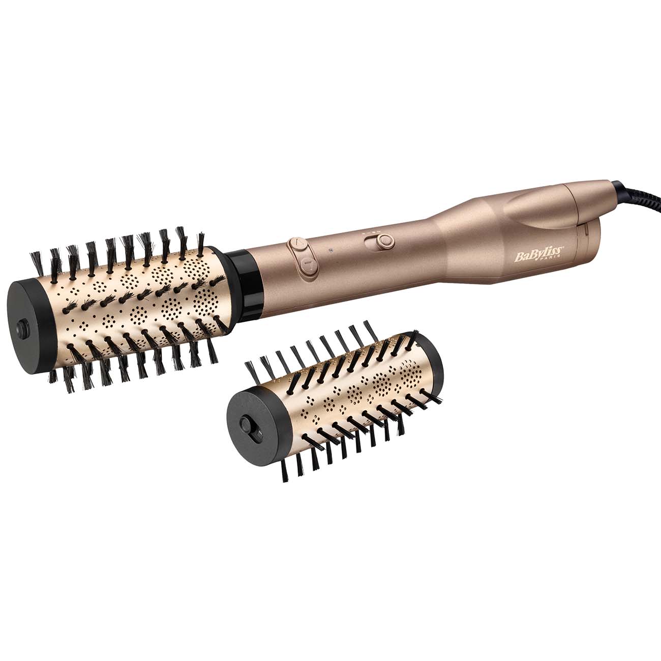 

Фен-щетка Babyliss AS952E 650 Вт, режимов: 2, насадок: 2, золотистый, AS952E