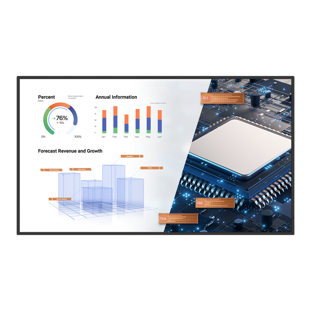 

Профессиональный дисплей 65" BenQ ST6502S, ADS, 4K, 3840x2160, 400кд/м2, 8 мс, Rj-45, HDMI, VGA, DisplayPort, USB, черный, ST6502S