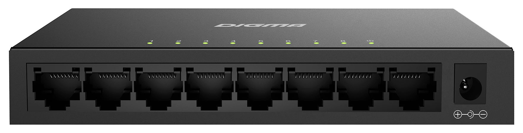

Коммутатор Digma DSW-208GE, кол-во портов: 8x1 Гбит/с (1776260), DSW-208GE