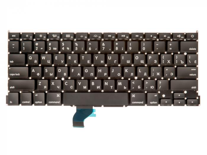 

Клавиатура ZeepDeep для ноутбука Apple MacBook Pro 13 Retina A1502 Late 2013 Mid 2014 Early 2015, черный (875089), A1502 straight enter RUS