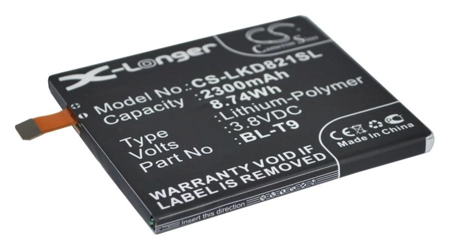 

Аккумулятор CameronSino CS-LKD821SL/BL-T9 для LG D820, 3.8 В, 2300mAh, CS-LKD821SL