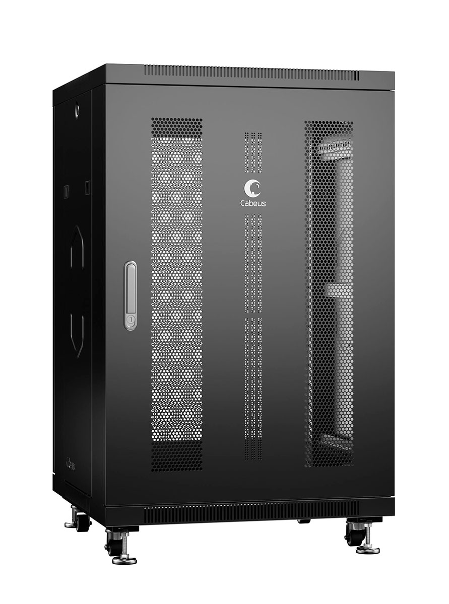 

Шкаф телекоммуникационный напольный 18U 600x800 мм, перфорация/металл, черный, Cabeus ND-05C-18U60/80-BK (ND-05C-18U60/80-BK), ND-05C-18U60/80-BK