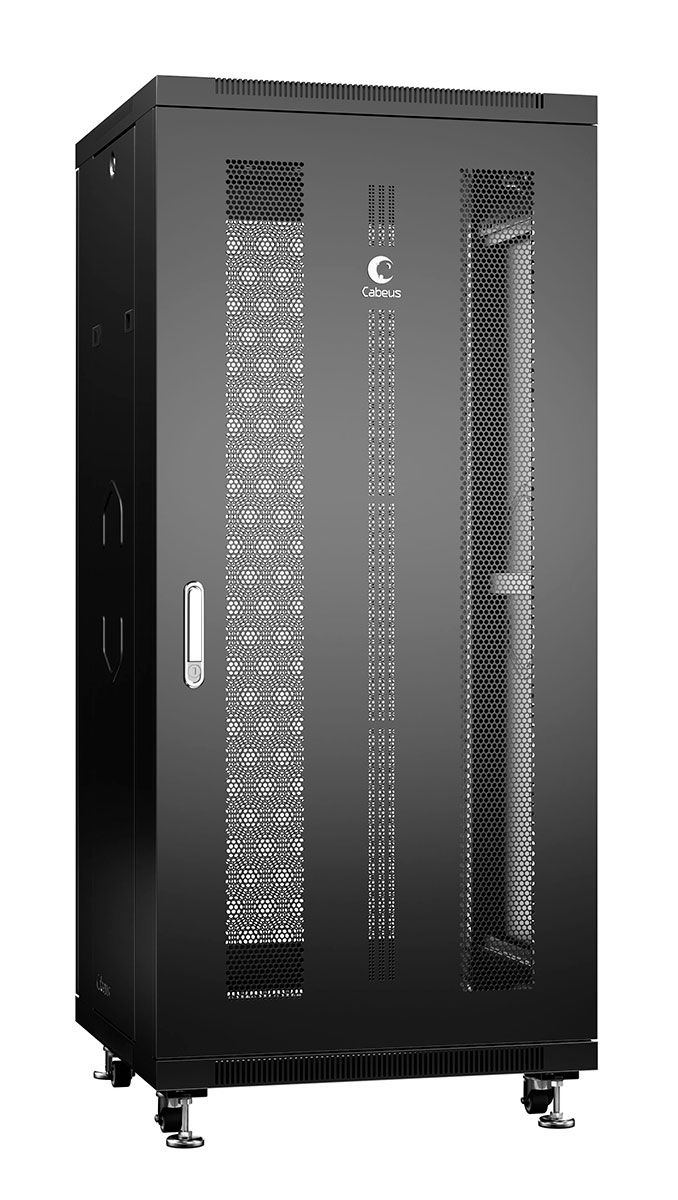 

Шкаф телекоммуникационный напольный 27U 600x600, перфорация/металл, черный, Cabeus ND-05C-27U60/60-BK (ND-05C-27U60/60-BK), ND-05C-27U60/60-BK