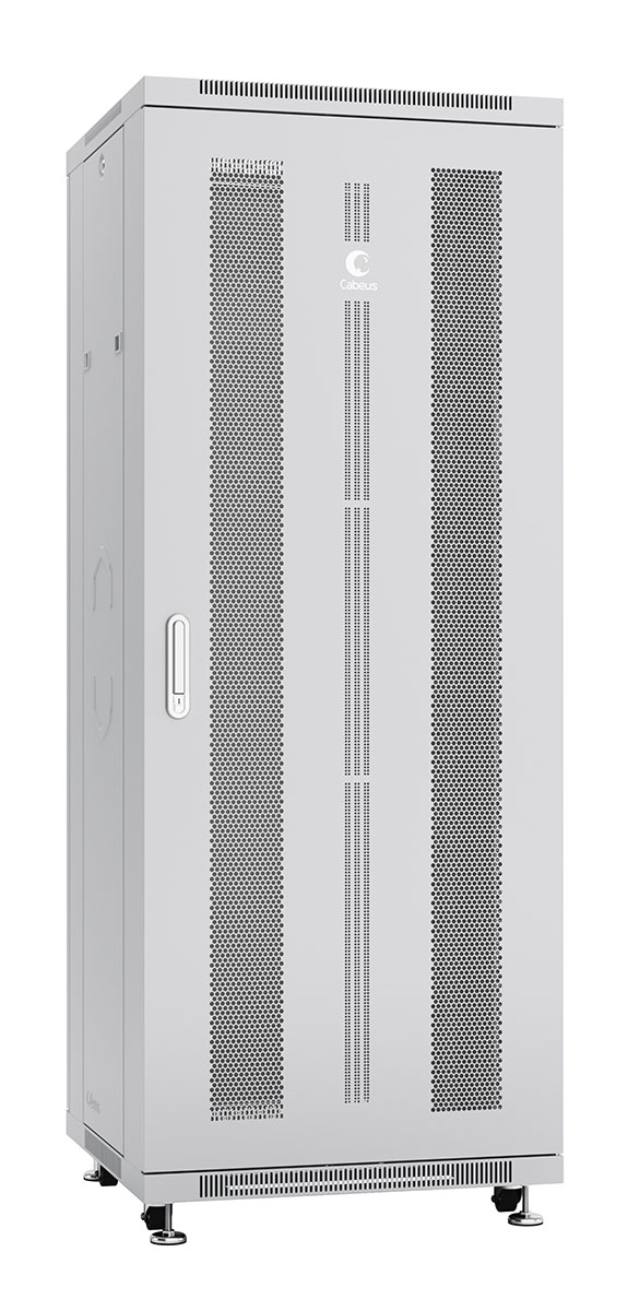 Шкаф телекоммуникационный напольный 32U 600x1000 мм, перфорация/металл, серый, Cabeus ND-05C-32U60/100 (ND-05C-32U60/100)