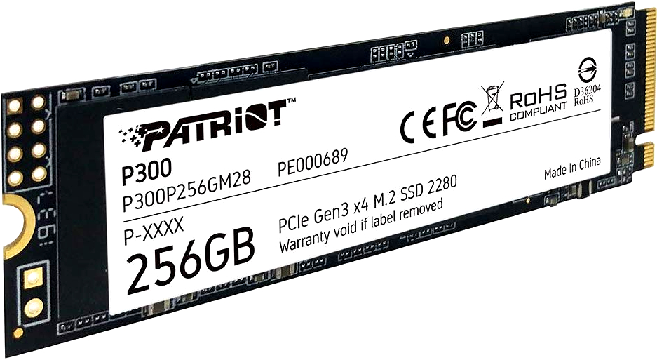 

Твердотельный накопитель (SSD) Patriot 256Gb P300, 2280, M.2, NVMe (P300P256GM28) Bulk (OEM)