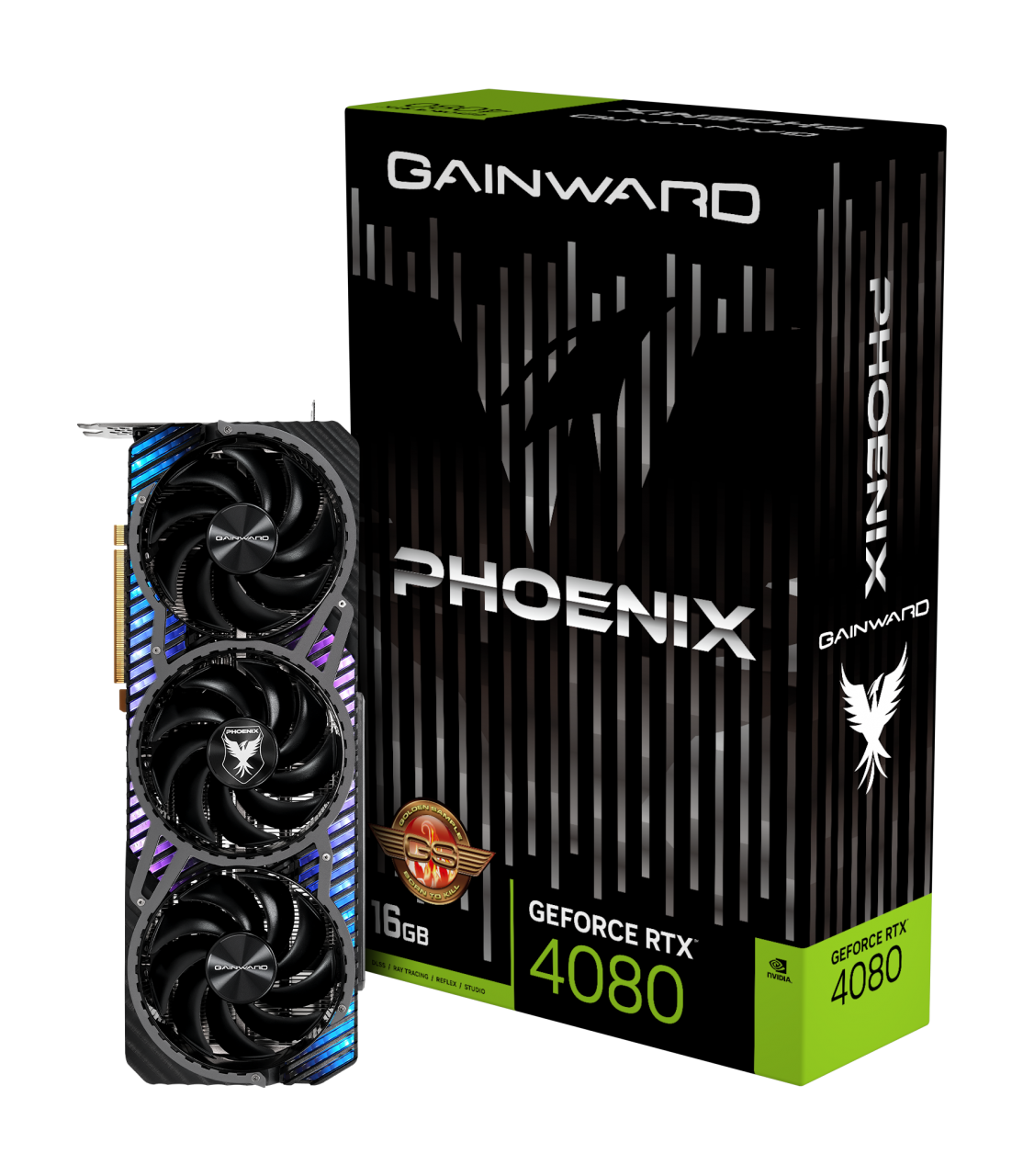 

Видеокарта GAINWARD NVIDIA GeForce RTX 4080 PHOENIX GS, 16Gb DDR6X, 256 бит, PCI-E, HDMI, 3DP, Retail (NED4080T19T2-1032X), PHOENIX GS