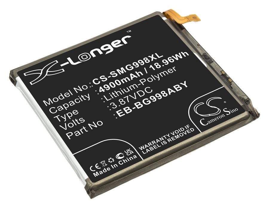 

Аккумулятор CameronSino CS-SMG998XL/EB-BG998ABY для Samsung Galaxy S21 Ultra, Galaxy S21 Ultra 5G, 3.85 В, 4900mAh, CS-SMG998XL