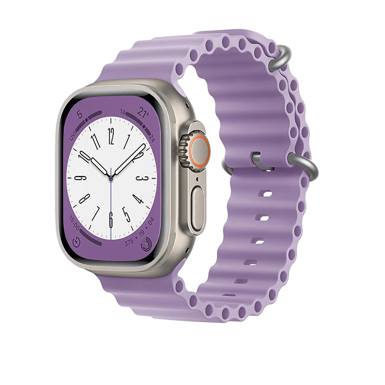 

Ремешок для Apple Watch, 38-41 мм, силиконовый, светло-фиолетовый (214268), ApW26 Ocean Band