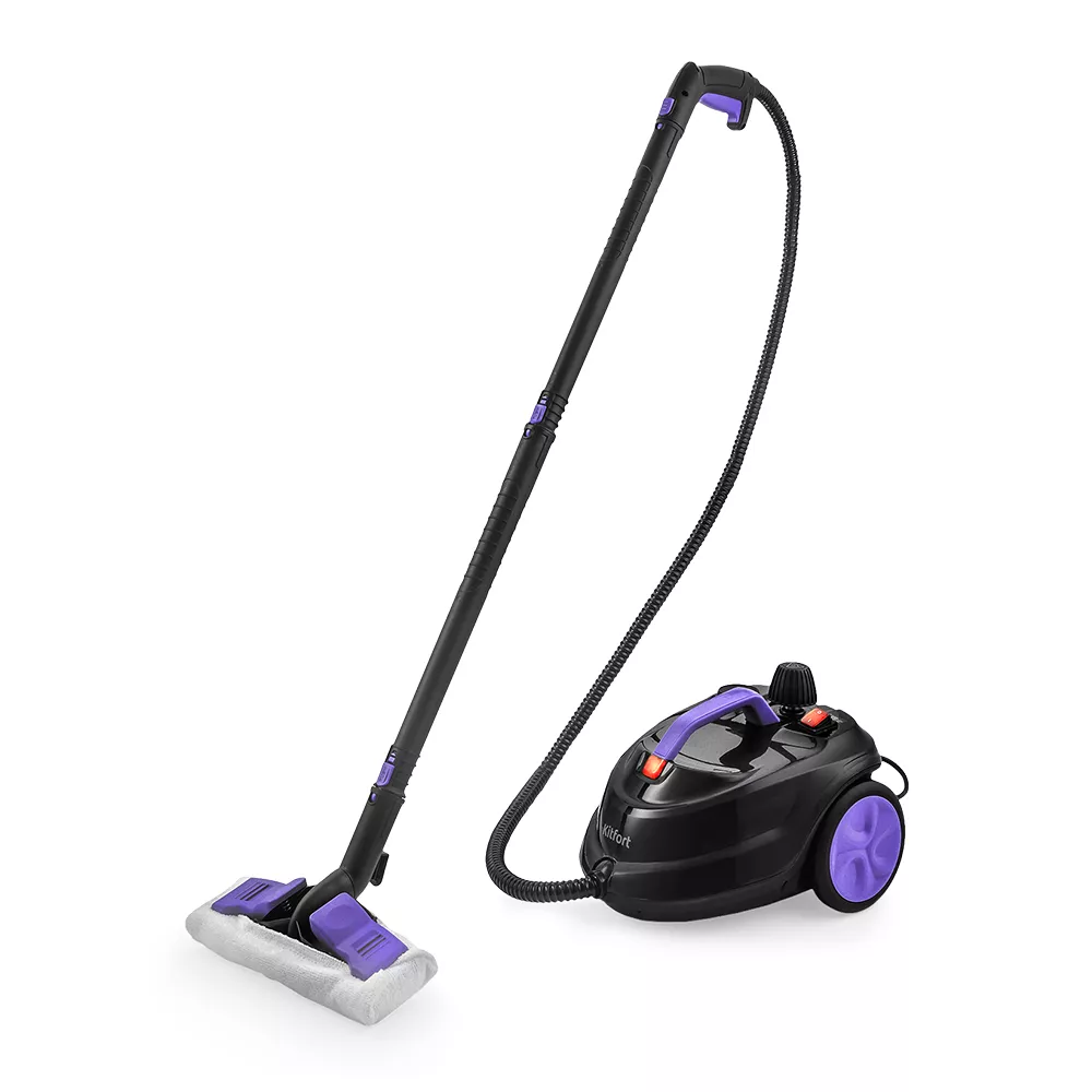 

Пароочиститель Kitfort KT-9104-1 2 кВт, черный/фиолетовый, KT-9104-1