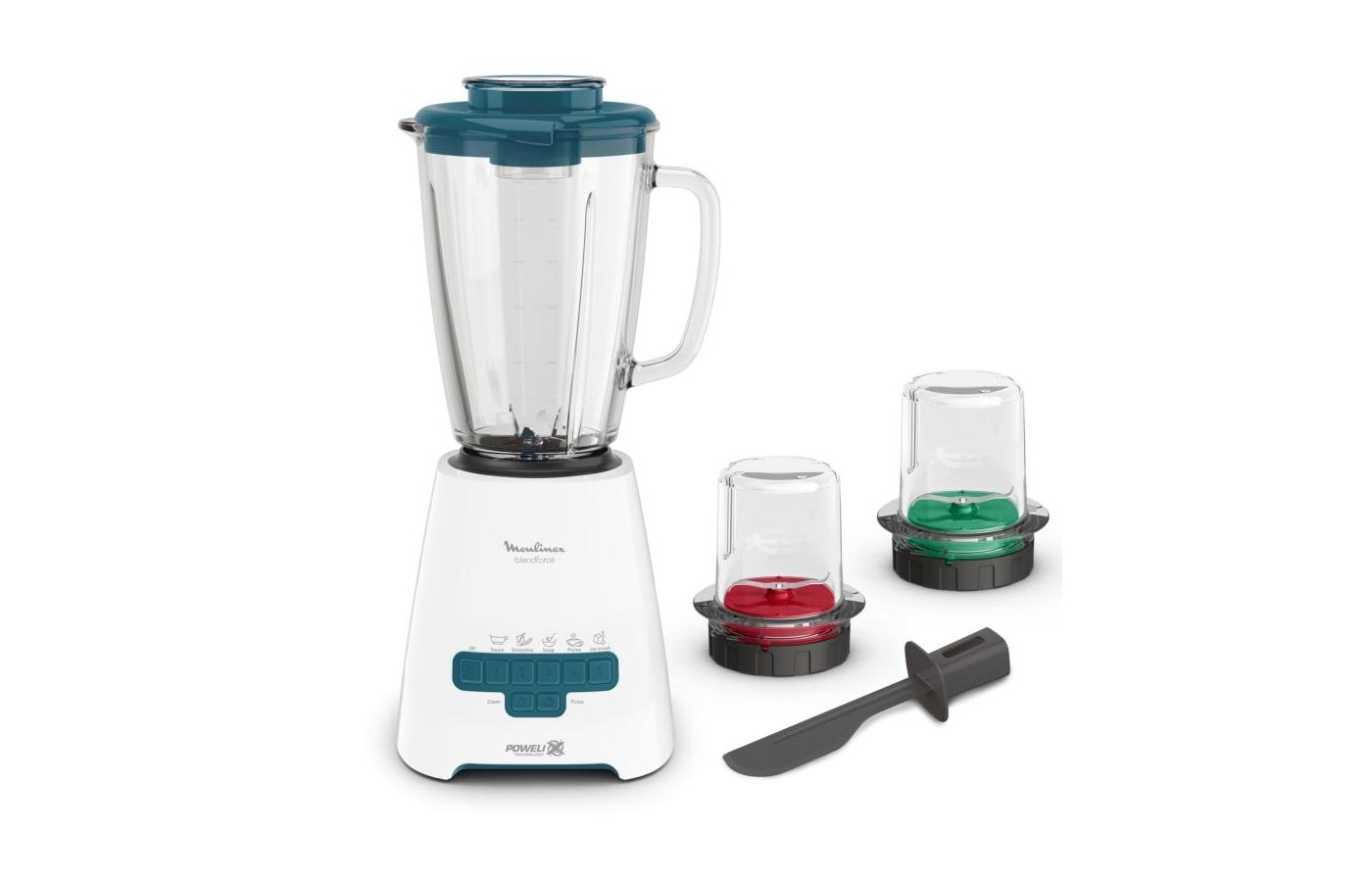 

Блендер стационарный Moulinex Blendforce LM488410 800 Вт, 1.75 л, бежевый, LM488410
