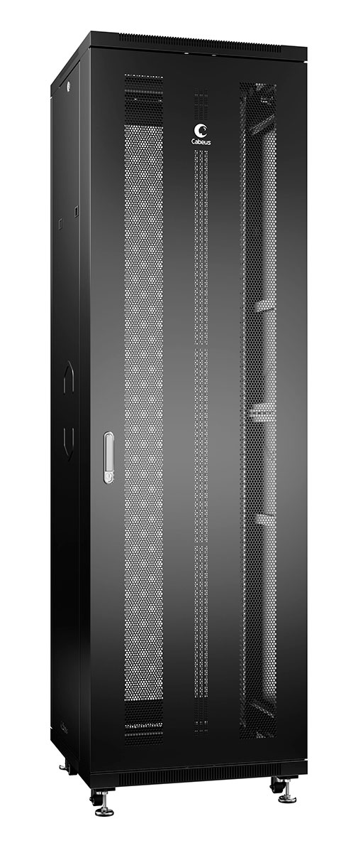 

Шкаф телекоммуникационный напольный 42U 600x600, перфорация/металл, черный, разборный, Cabeus ND-05C-42U60/60-BK (ND-05C-42U60/60-BK), ND-05C-42U60/60-BK