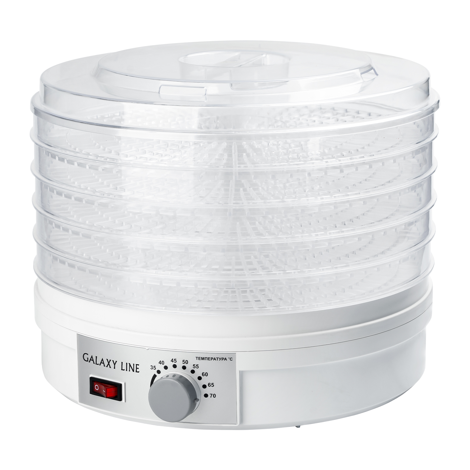 

Сушилка для овощей и фруктов GALAXY Line GL2631, 350 Вт, 35-70 °C, белый (гл2631л), GL2631