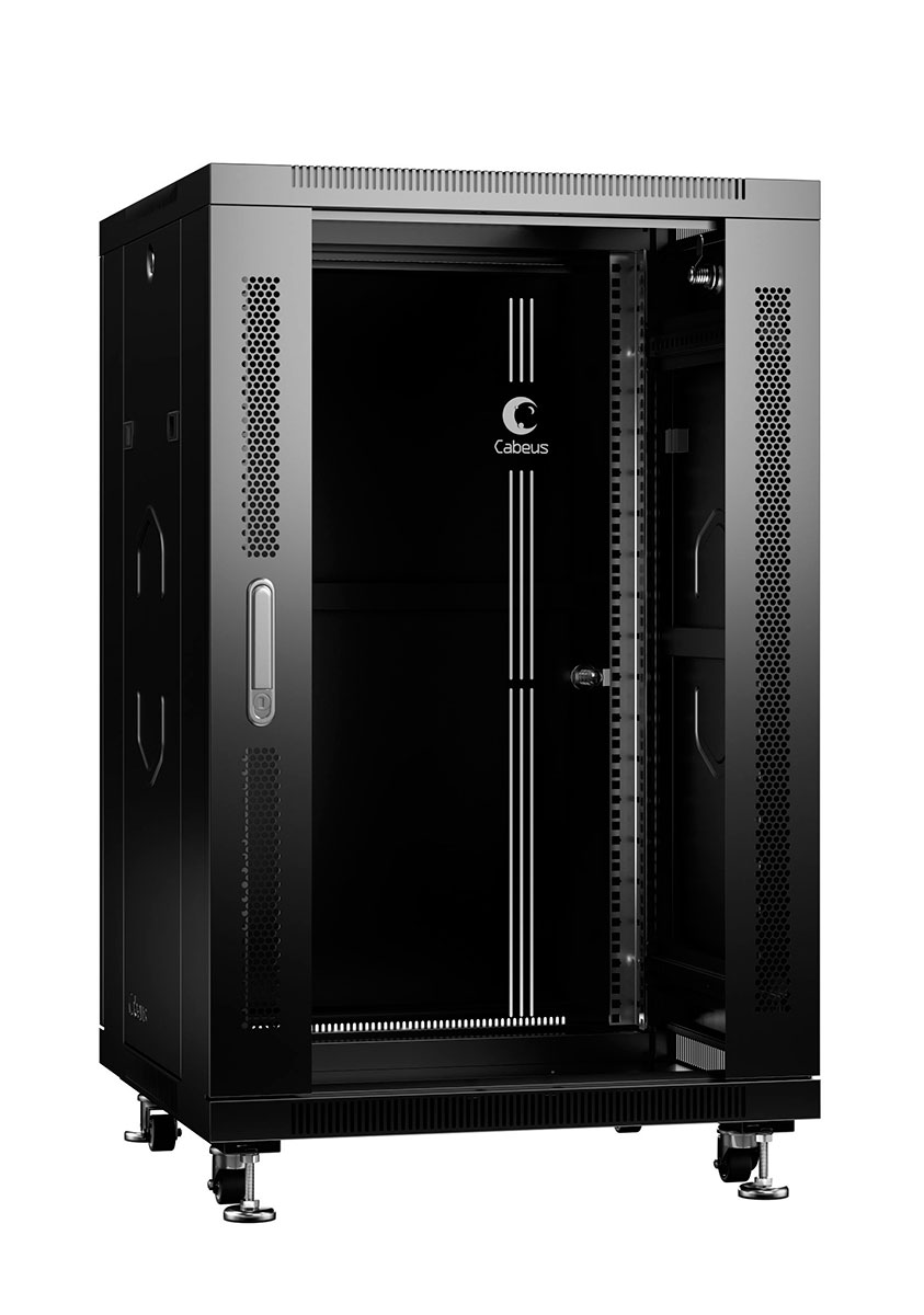 

Шкаф телекоммуникационный напольный 18U 600x800, стекло/металл, черный, Cabeus SH-05C-18U60/80-BK (SH-05C-18U60/80-BK), SH-05C-18U60/80-BK