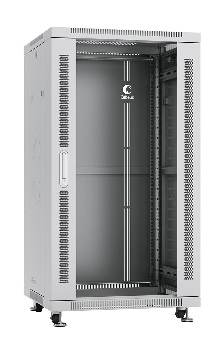 

Шкаф телекоммуникационный напольный 22U 600x600 мм, стекло/металл, серый, Cabeus SH-05C-22U60/60 (SH-05C-22U60/60), SH-05C-22U60/60
