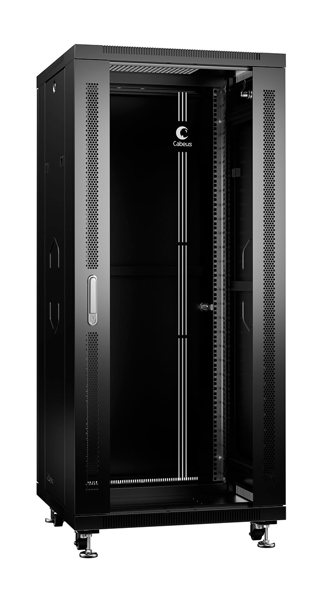 

Шкаф телекоммуникационный напольный 27U 600x600 мм, стекло/металл, черный, Cabeus SH-05C-27U60/60-BK (SH-05C-27U60/60-BK), SH-05C-27U60/60-BK