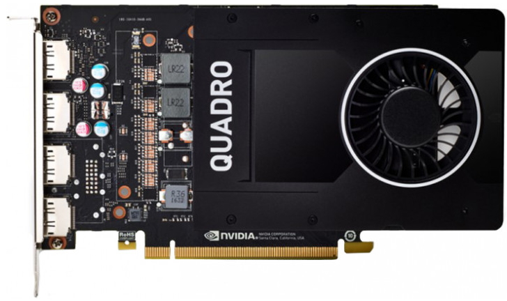 Видеокарта NVIDIA Quadro P2200, 5Gb DDR5X, 160bit, PCI-E, 4DP, Retail (900-5G420-2500-000) - фото 1