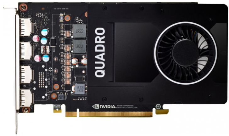 

Видеокарта NVIDIA Quadro P2200, 5Gb DDR5X, 160 бит, PCI-E, 4DP, Retail (900-5G420-2500-000), 0