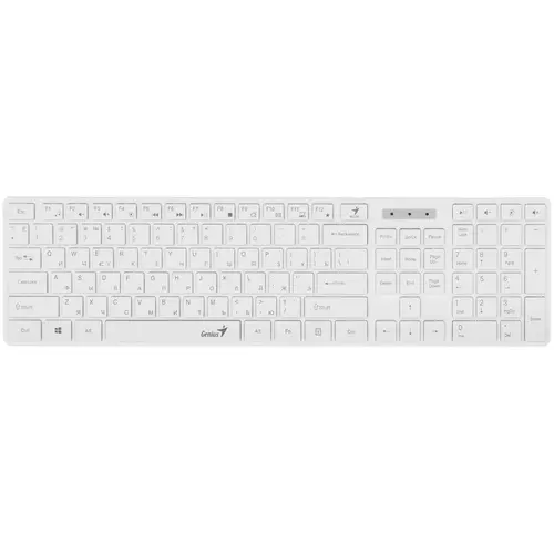 

Клавиатура проводная Genius SlimStar 126, мембранная, USB, белый (31310017410), SlimStar 126