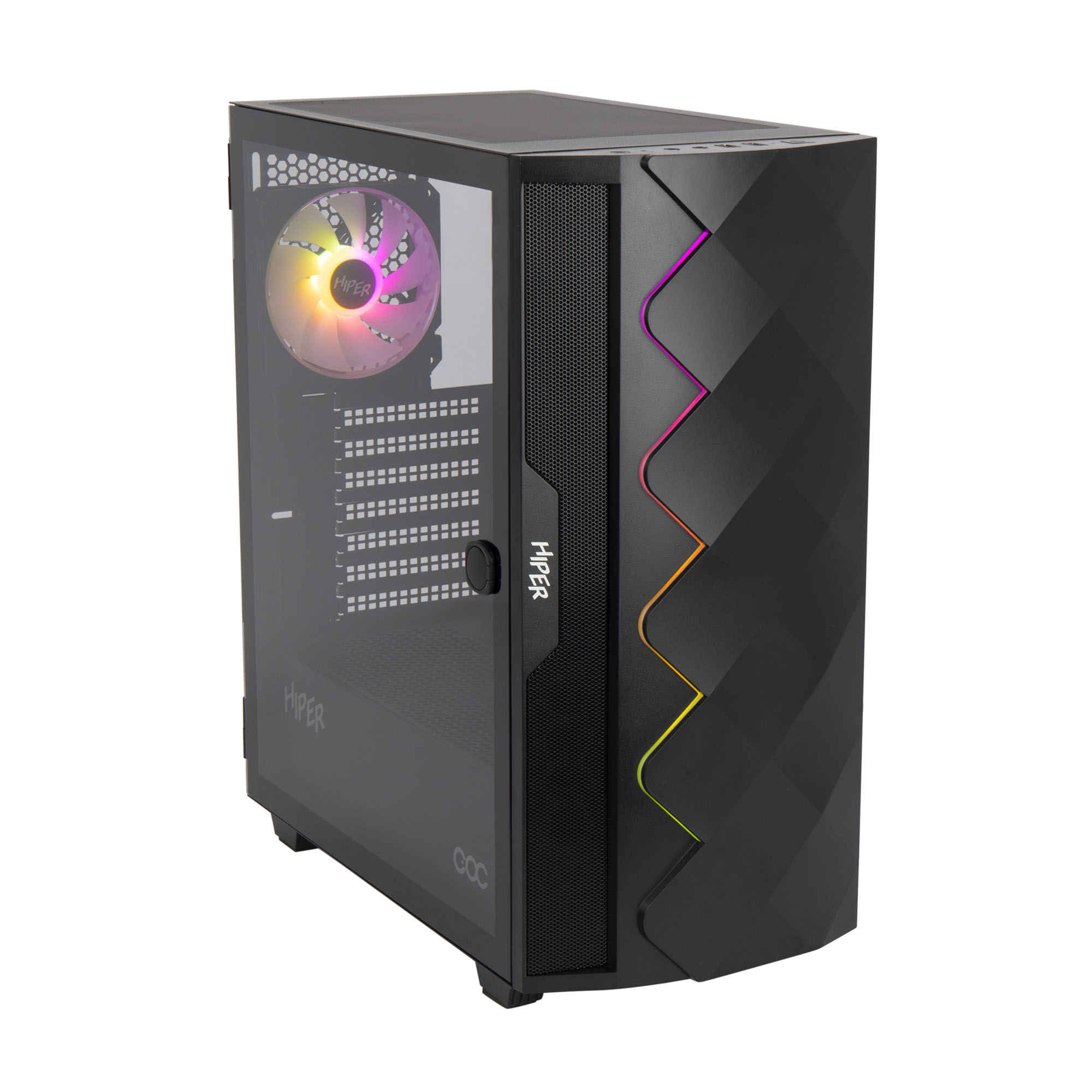 

Корпус HIPER DCB, ATX, Midi-Tower, USB 3.0, черный, без БП, DCB