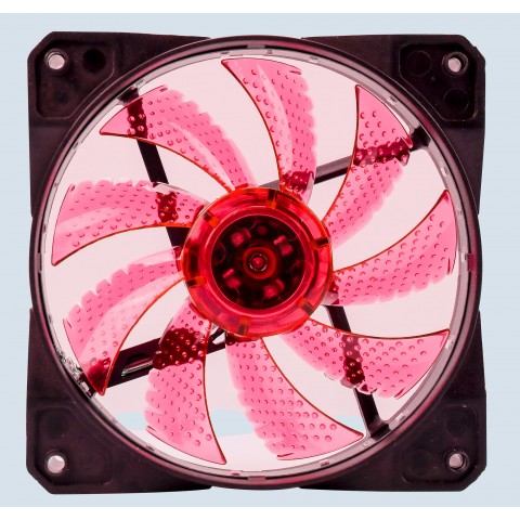 Вентилятор DIGMA DFAN-LED-RED, 120 мм, 1200rpm, 23 дБ, 3-pin+4-pin Molex, 1шт, красный (DFAN-LED-RED) - фото 1