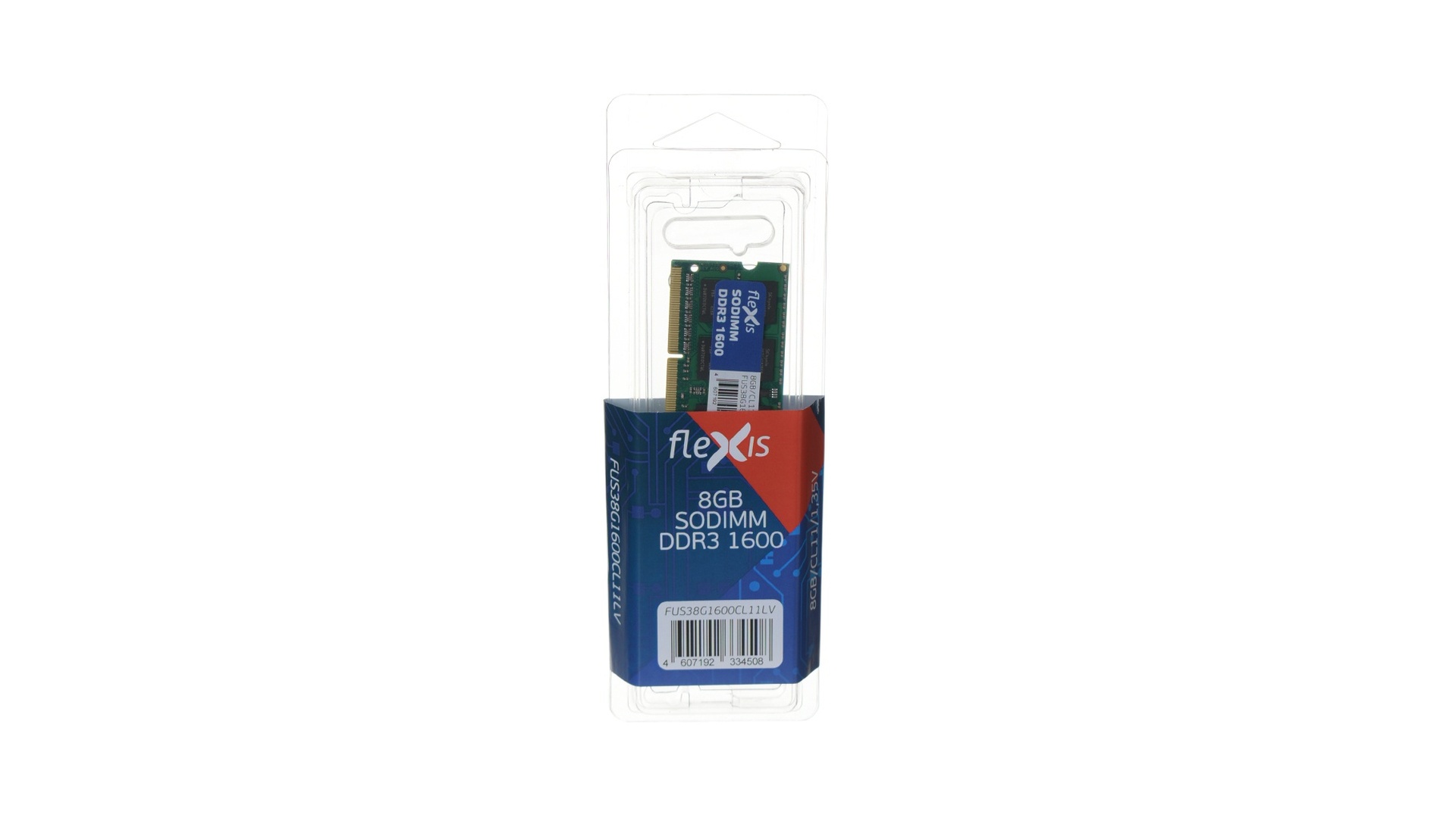 

Память DDR3L SODIMM 8Gb, 1600MHz, CL11, 1.35 В, Flexis (FUS38G1600CL11LV) Retail, FUS38G1600CL11LV