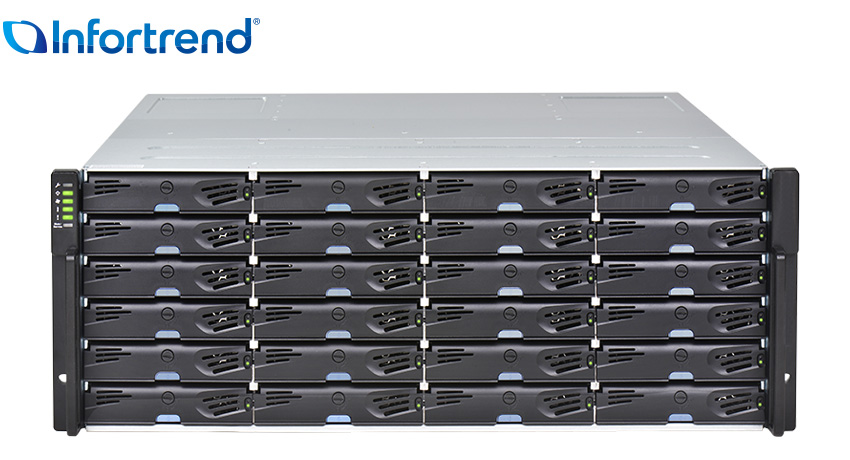 

Система хранения Infortrend EonStor DS 1024 Gen2, 24x3.5"/2.5" SAS HS, 4x1Gb iSCSI, 2x460 Вт, 4 U (DS1024R2C000B-8U32), DS 1024 Gen2