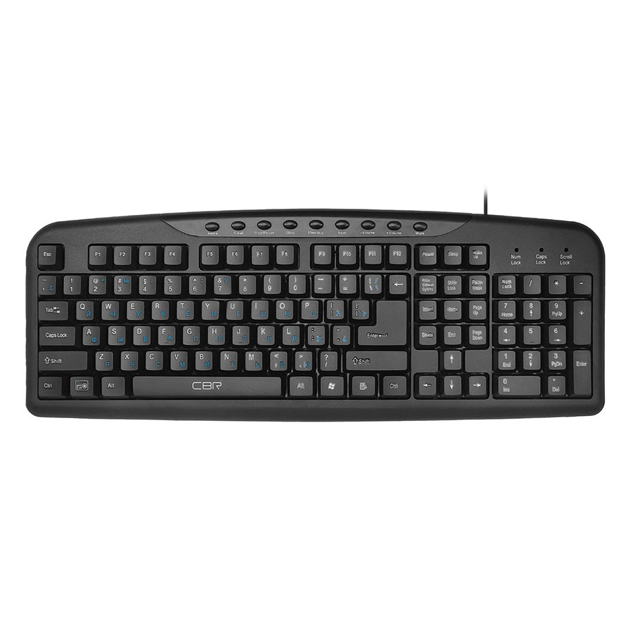 

Клавиатура проводная CBR KB 301M, мембранная, USB, черный (KB 301M), KB 301M