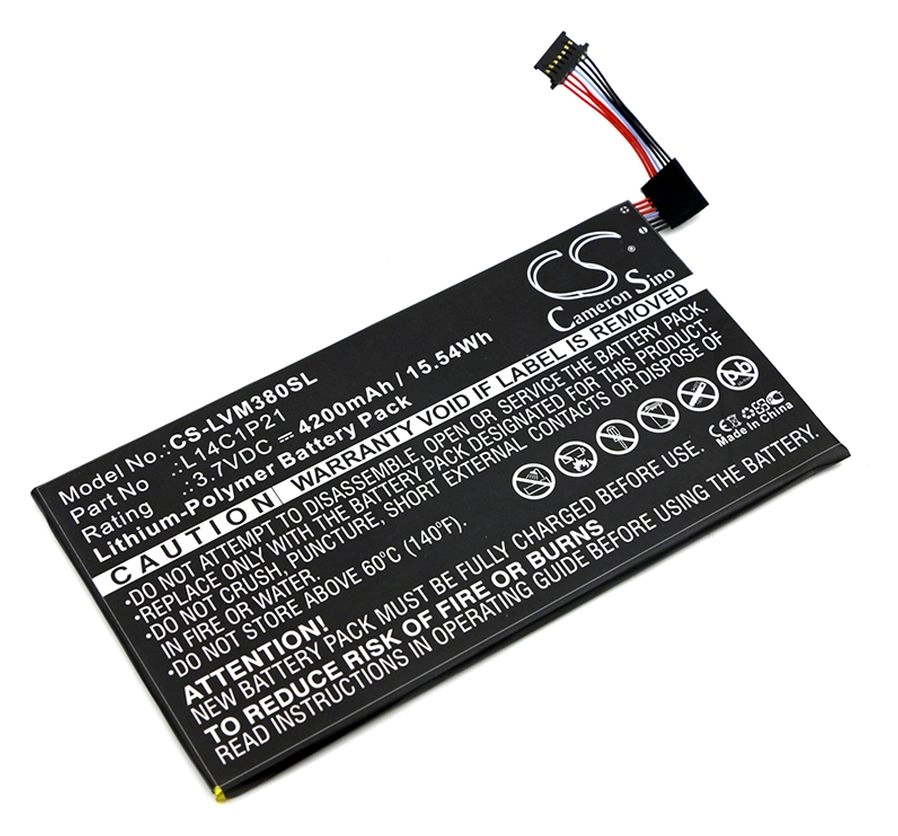

Аккумулятор CameronSino CS-LVM380SL, 3.7 В, 4.2 А·ч, Li-pol для Lenovo Miix 3 8, Miix 3 830, CS-LVM380SL