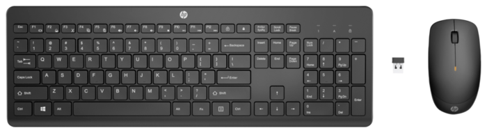 

Клавиатура + мышь HP Wireless 235, беспроводная, USB, черный (1Y4D0AA#ABB), Wireless 235