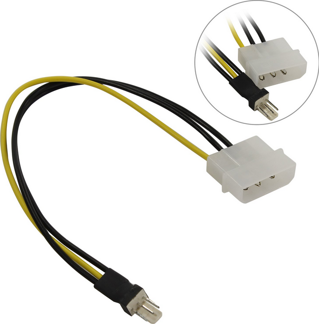 

Переходник питания (адаптер) Molex(M)-3pin, для вентилятора, 10 см, черный (364146), 0