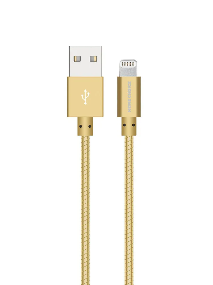 

Кабель USB-Lightning 8-pin, 2.1A 1 м, золотистый MORE CHOICE (K31i)