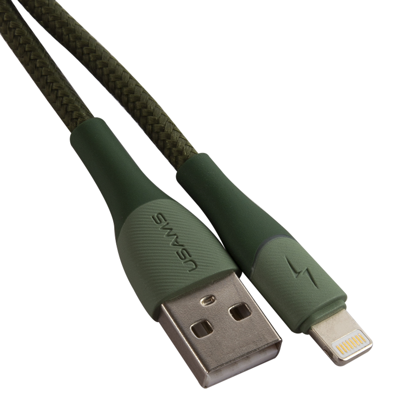 

Кабель USB-Lightning 8-pin, 2.4A 1.2 м, зеленый USAMS U77 US-SJ541 (SJ541USB03), US-SJ541