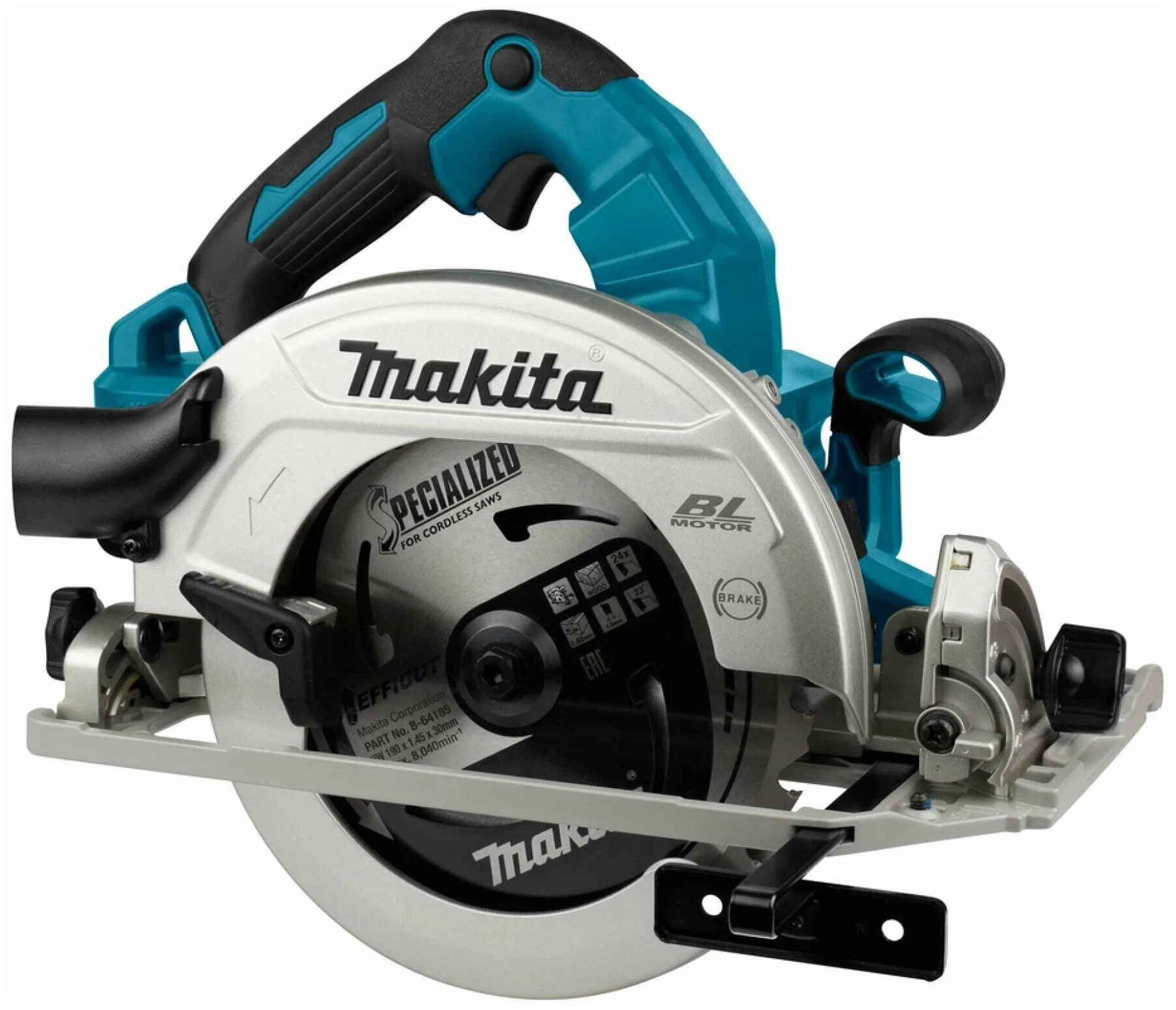 Дисковая пила Makita DHS783ZJU 6000 обмин диаметр диска 19 см аккумуляторная 18 В поставляется без аккумуляторов и зарядного устройства DHS783ZJU 48200₽