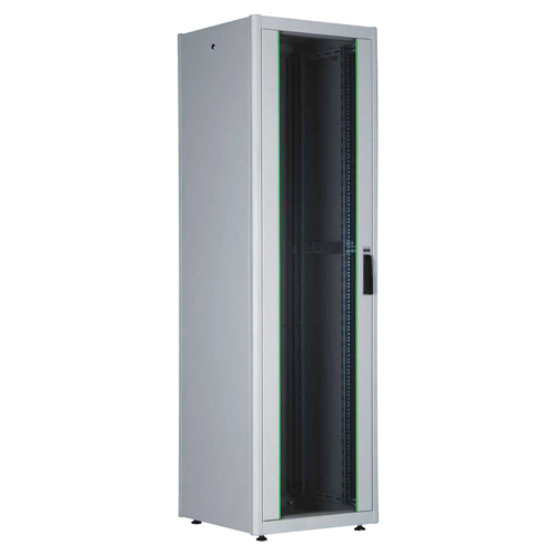 Шкаф телекоммуникационный напольный 22U 600x600 мм, стекло/металл, серый, разборный, Lande DYNAmic Basic LN-DB22U6060-LG-BAAA (LN-DB22U6060-LG-BAAA)