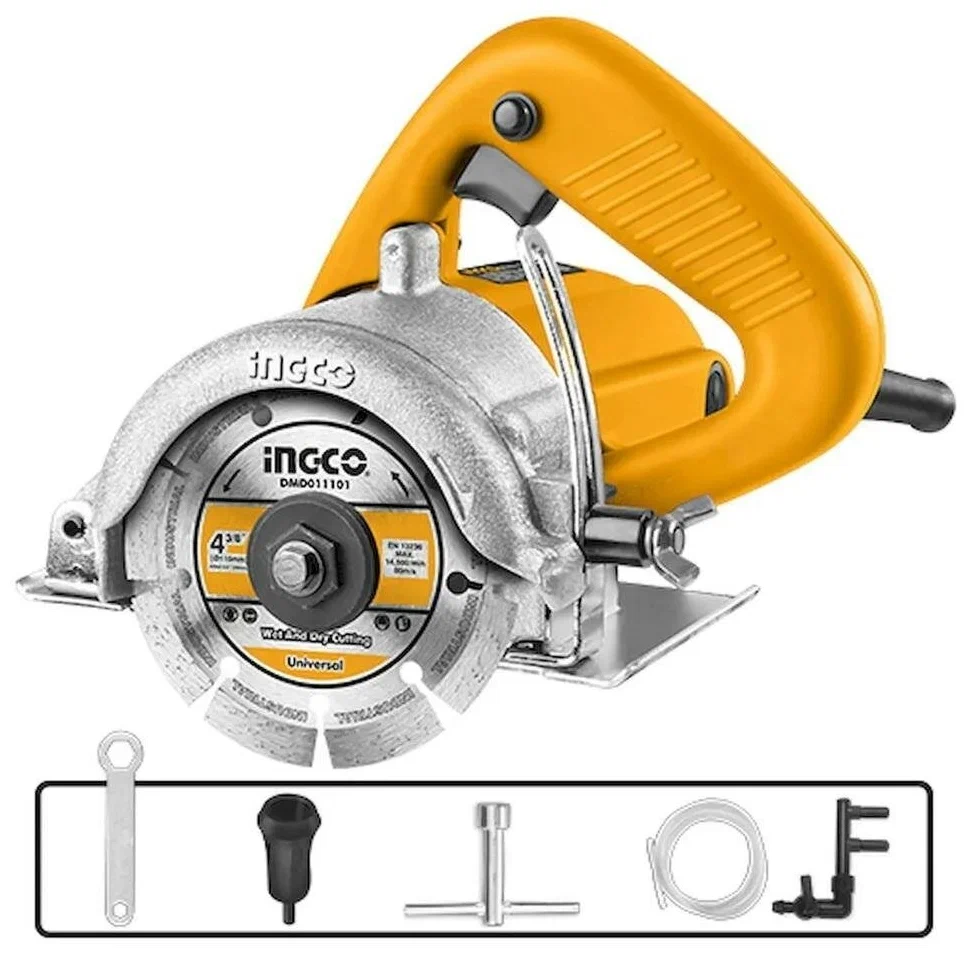Дисковая пила (по камню) Ingco MC14008, 1.4 кВт, 13000 об/мин, диаметр диска 11 см (MC14008)