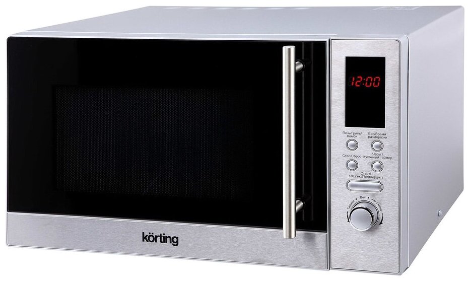

Микроволновая печь Korting KMO 823 XN 23 л, 800 Вт, гриль, серебристый (KMO 823 XN), KMO 823 XN