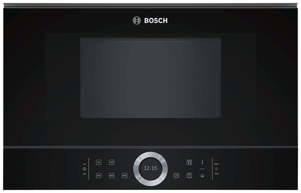 

Микроволновая печь встраиваемая Bosch Serie 8 BFR634GB1 21 л, 900 Вт, черный (BFR634GB1), BFR634GB1