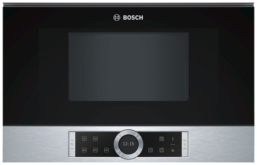 

Микроволновая печь встраиваемая Bosch Serie 8 BFR634GS1 21 л, 900 Вт, серебристый (BFR634GS1), BFR634GS1