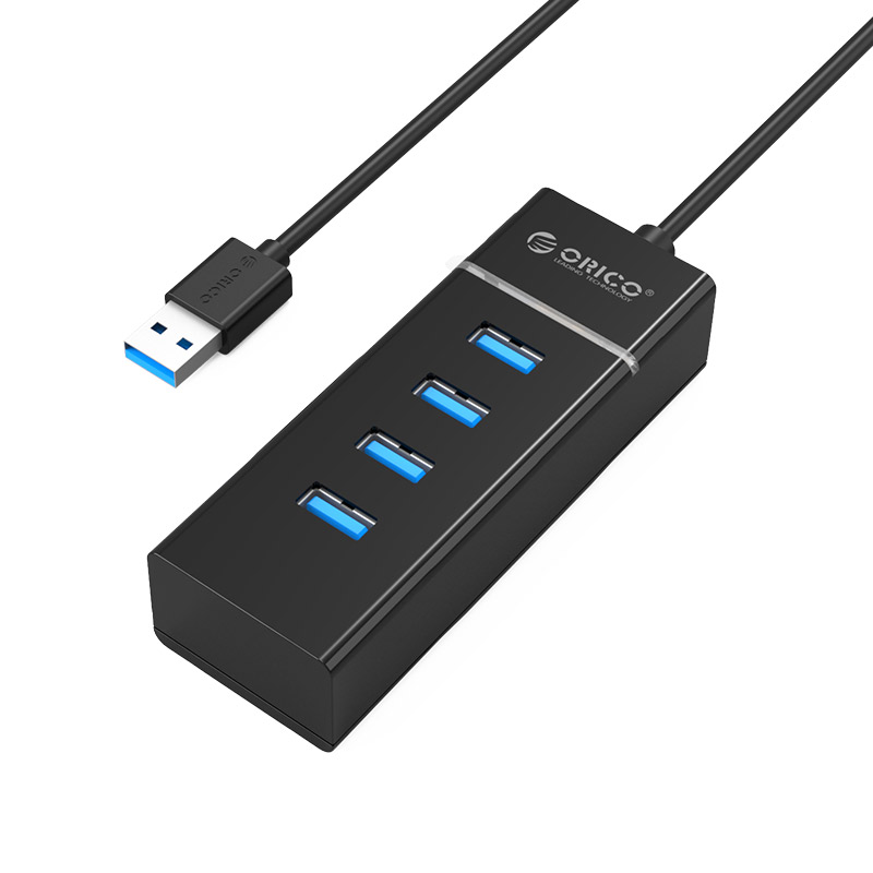 Концентратор Orico W6PH4-U3, 4xUSB 3.0, черный (W6PH4-U3-BK)