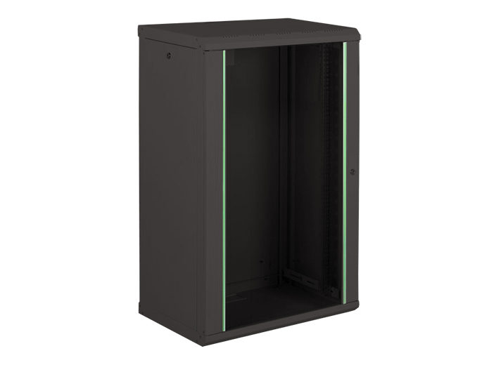 Шкаф телекоммуникационный настенный 20U 600x600 мм, стекло/металл, черный, в сборе, Lande PROline LN-PR20U6060-BL-111 (LN-PR20U6060-BL-111)
