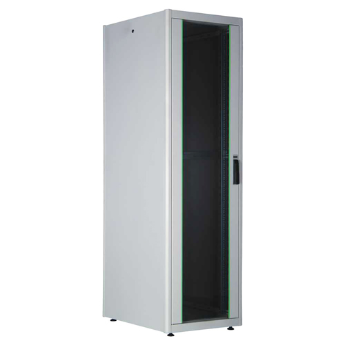 Шкаф телекоммуникационный напольный 22U 600x800 мм, стекло/металл, серый, разборный, Lande DYNAmic Basic LN-DB22U6080-LG-BAAA (LN-DB22U6080-LG-BAAA)