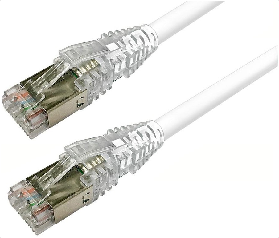 Патч-корд FTP кат.5e, 3м, RJ45-RJ45, белый, LSZH, AMP (1644077-3)