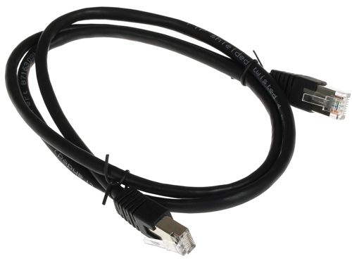 

Патч-корд FTP кат.6 1м, RJ45-RJ45, черный, Cablexpert (PP6-1M/BK), PP6-1M/BK