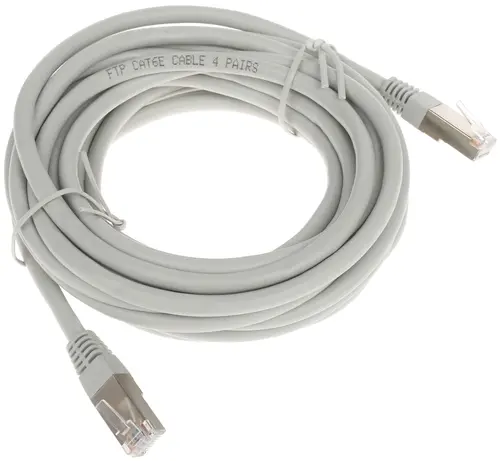

Патч-корд FTP кат.6 5м, RJ45-RJ45, серый, Cablexpert (PP6-5M), PP6-5M