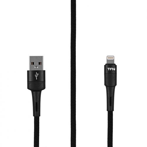 

Кабель Lightning 8-pin-USB, 2A быстрая зарядка, 1.2м, черный TFN (TFN-C-ENV-AL1MBK)