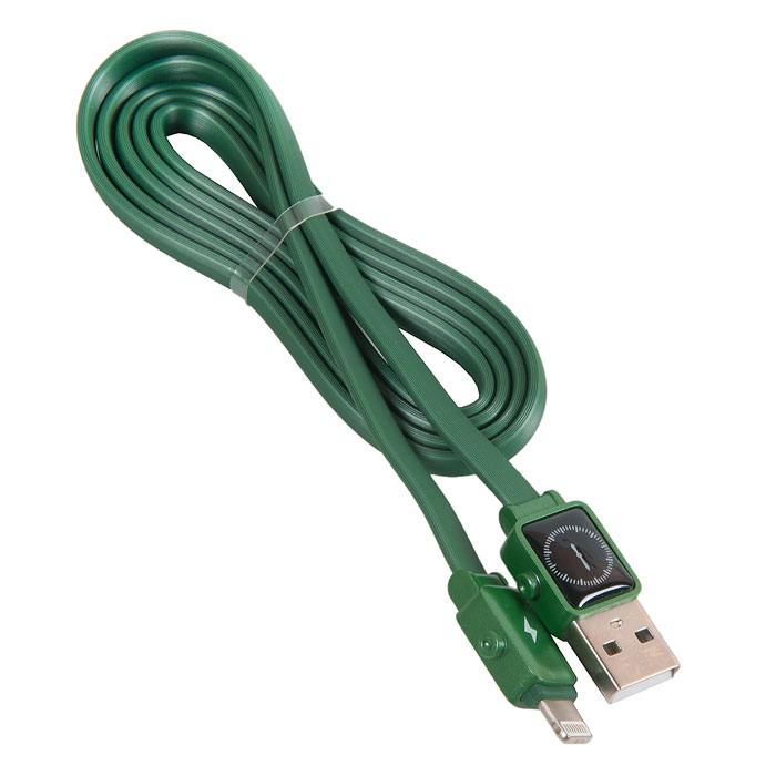 

Кабель Lightning 8-pin(m)-USB 2.0(Am), плоский, 2.4A, 1м, зеленый Remax RC-113i (RC-113i), RC-113i